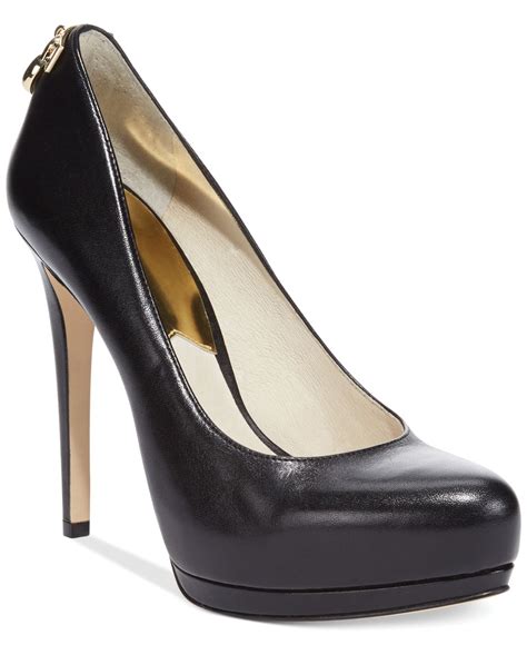 black michael kors shoes heels|Michael Kors closed toe pumps.